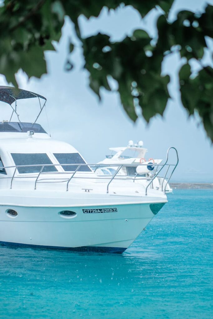 White Yacht on Sea